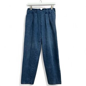 Vintage Women's Pleated Baggy Jeans Size 11 Waist Size‎ 28